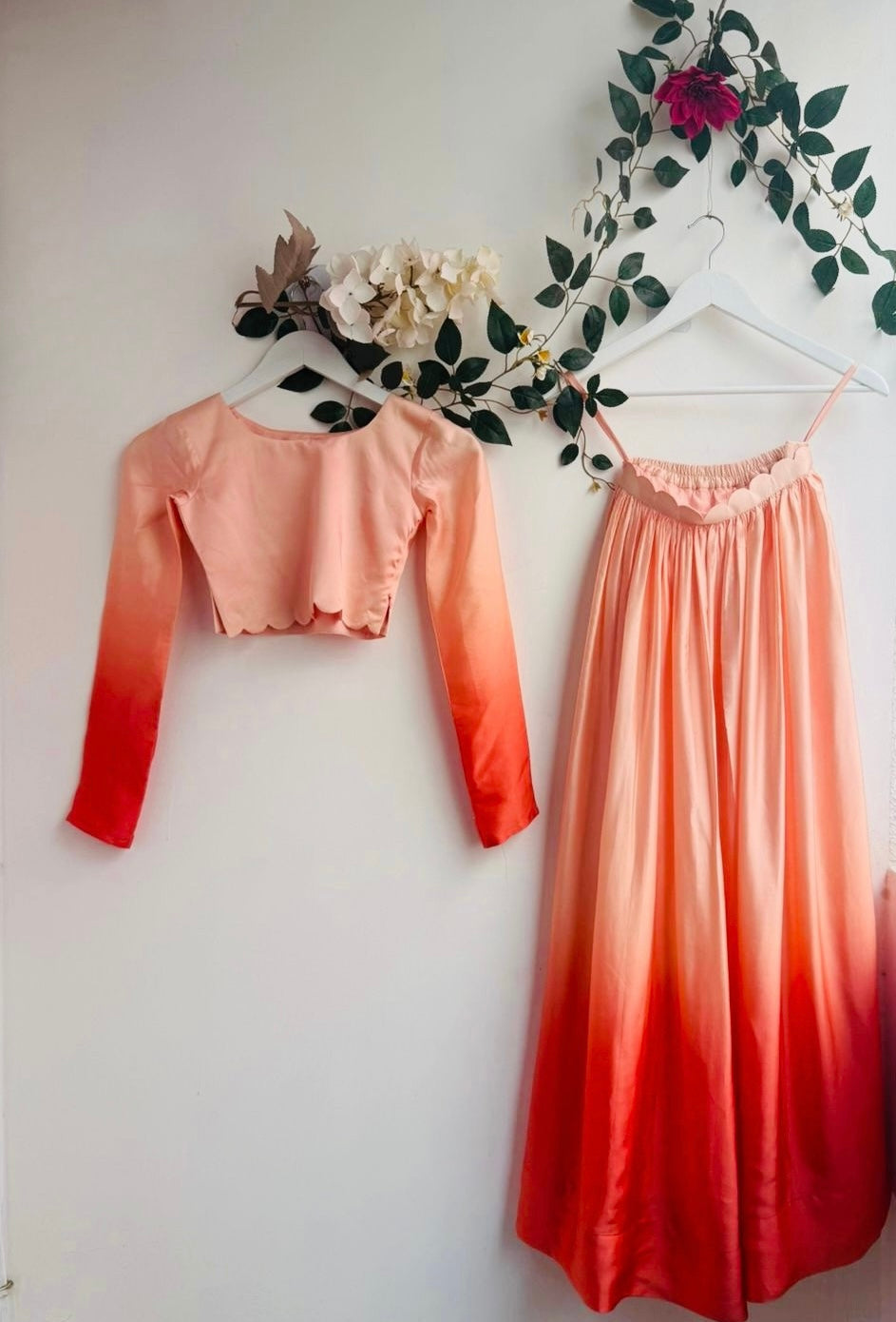 Sunset Blush Ombre Crop Top