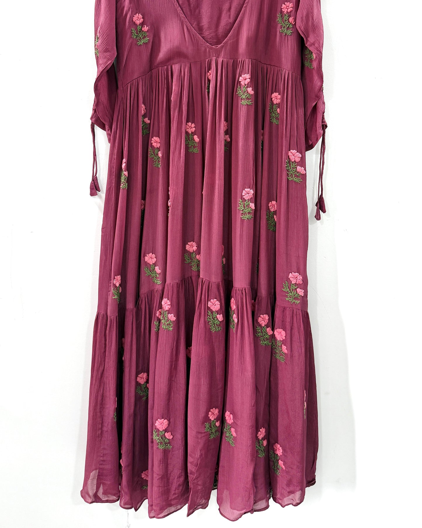 Wine Beauty - Floral Boho Dress